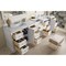James Martin Vanities De Soto 118in Double Vanity Set, Bright White w/ 3 CM Carrara Marble Top 825-V118-BW-DU-CAR - alternate 4